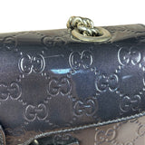 Gucci GG Purple Patent Flap Emily Chain Shoulder Bag