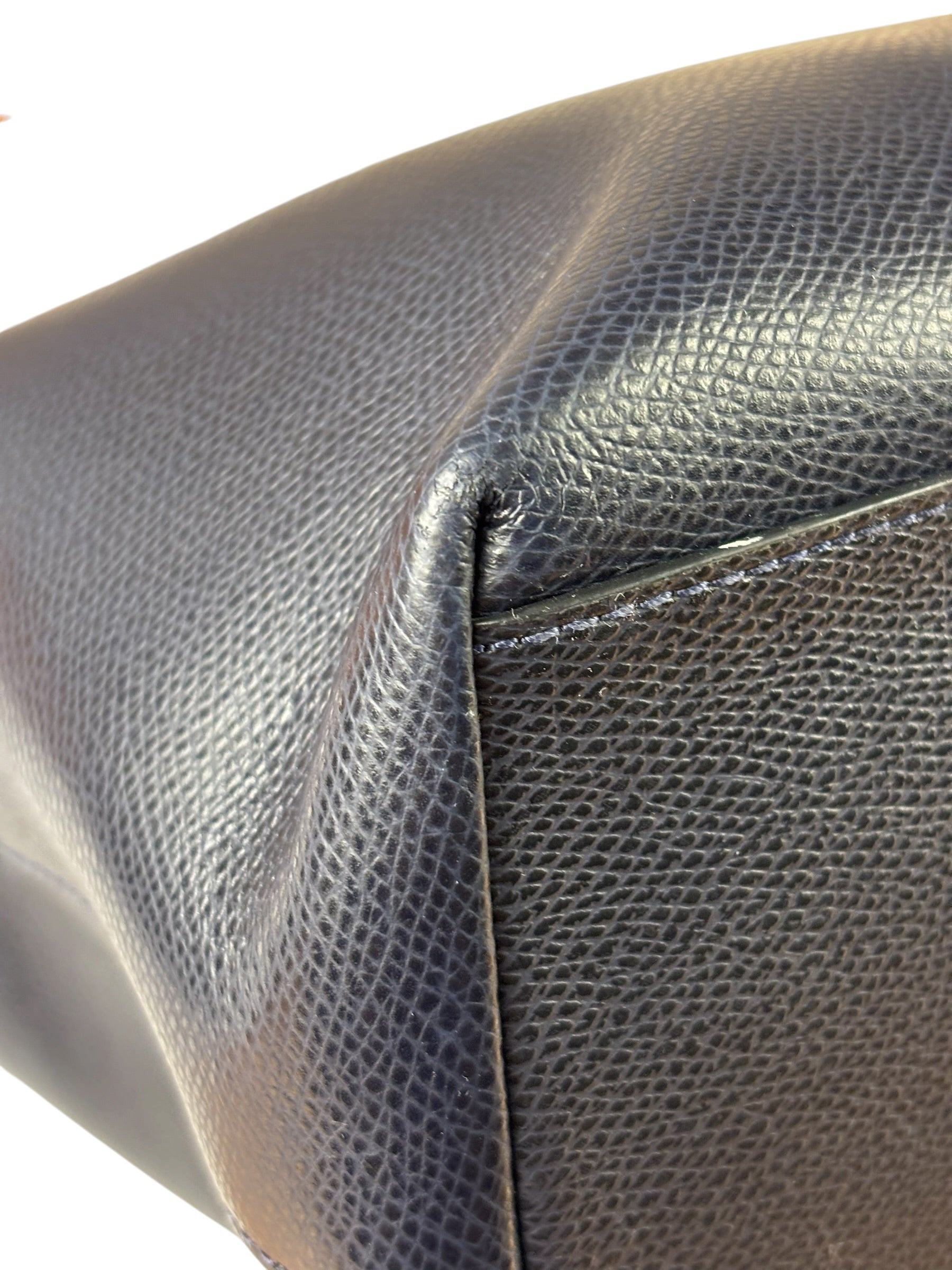 Coach Navy Crossgrain Leather City Zip Shoulder Bag