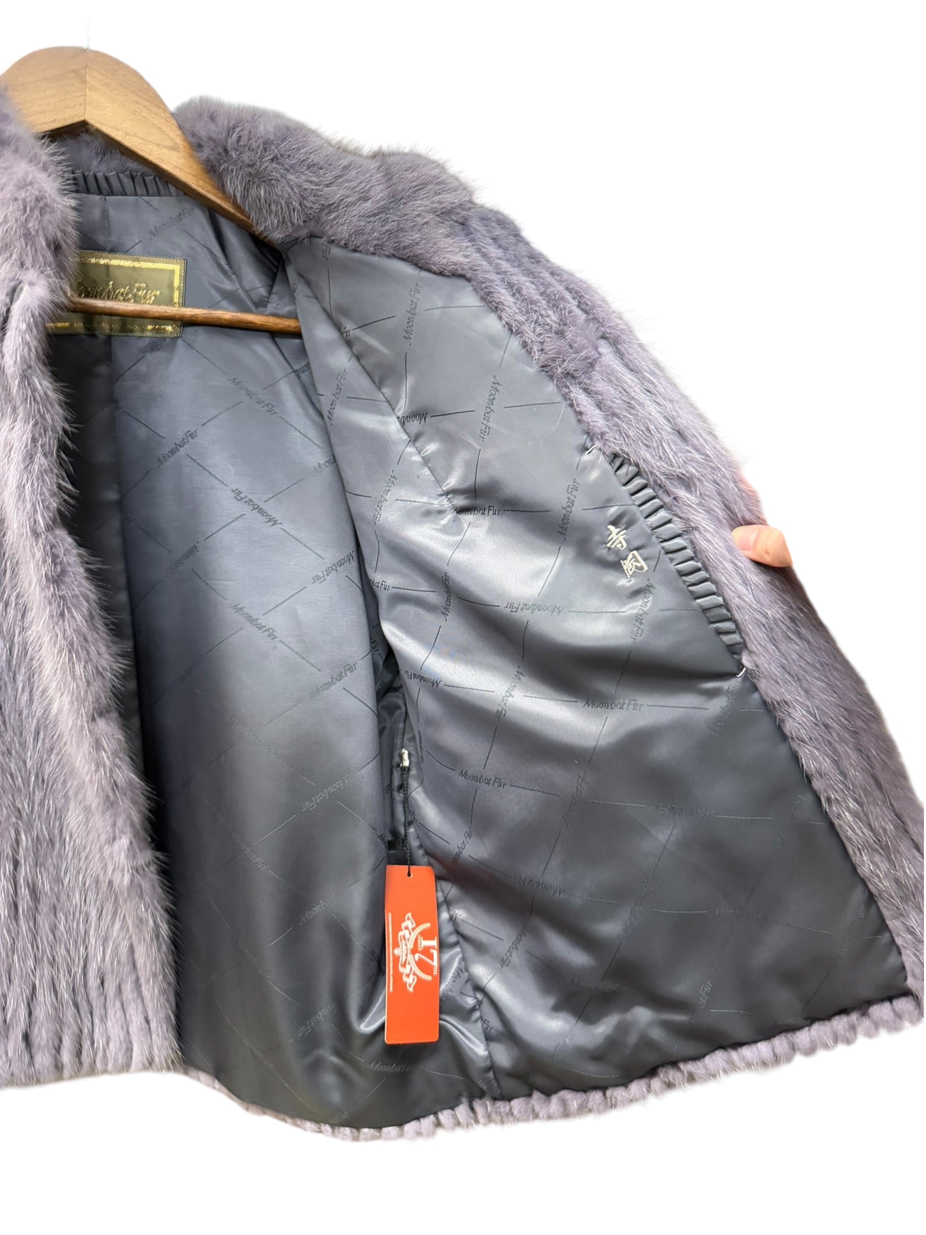 Vintage Moonbat Light Violet Mink Fur Coat