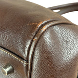 Prada Brown Leather Madras Cerniera Doctor Handbag