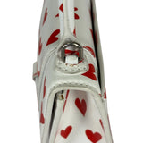 Balenciaga White Leather Hourglass Heart Nano Two-Way Bag