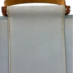 Hermes Light Blue Canvas Leather Trim Cabag Elan Tote