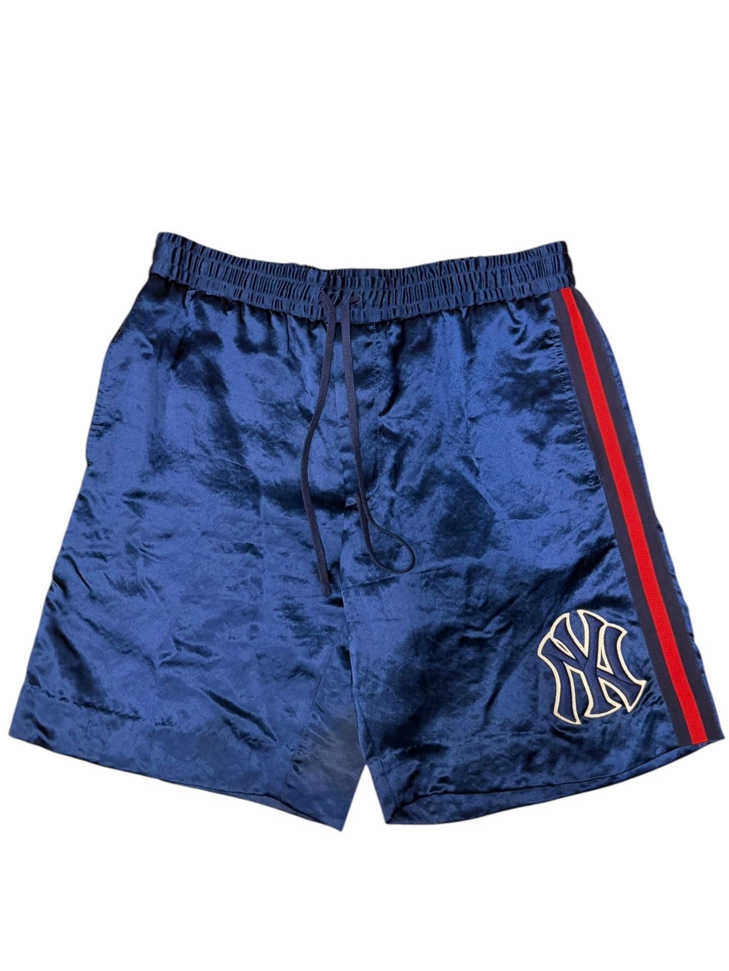 Gucci Vintage Blue NY Yankees Acetate Shorts