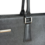 Burberry Black Saffiano Leather Tote Bag