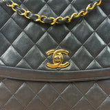 Chanel Black Quilted Leather Chain Flap Bag