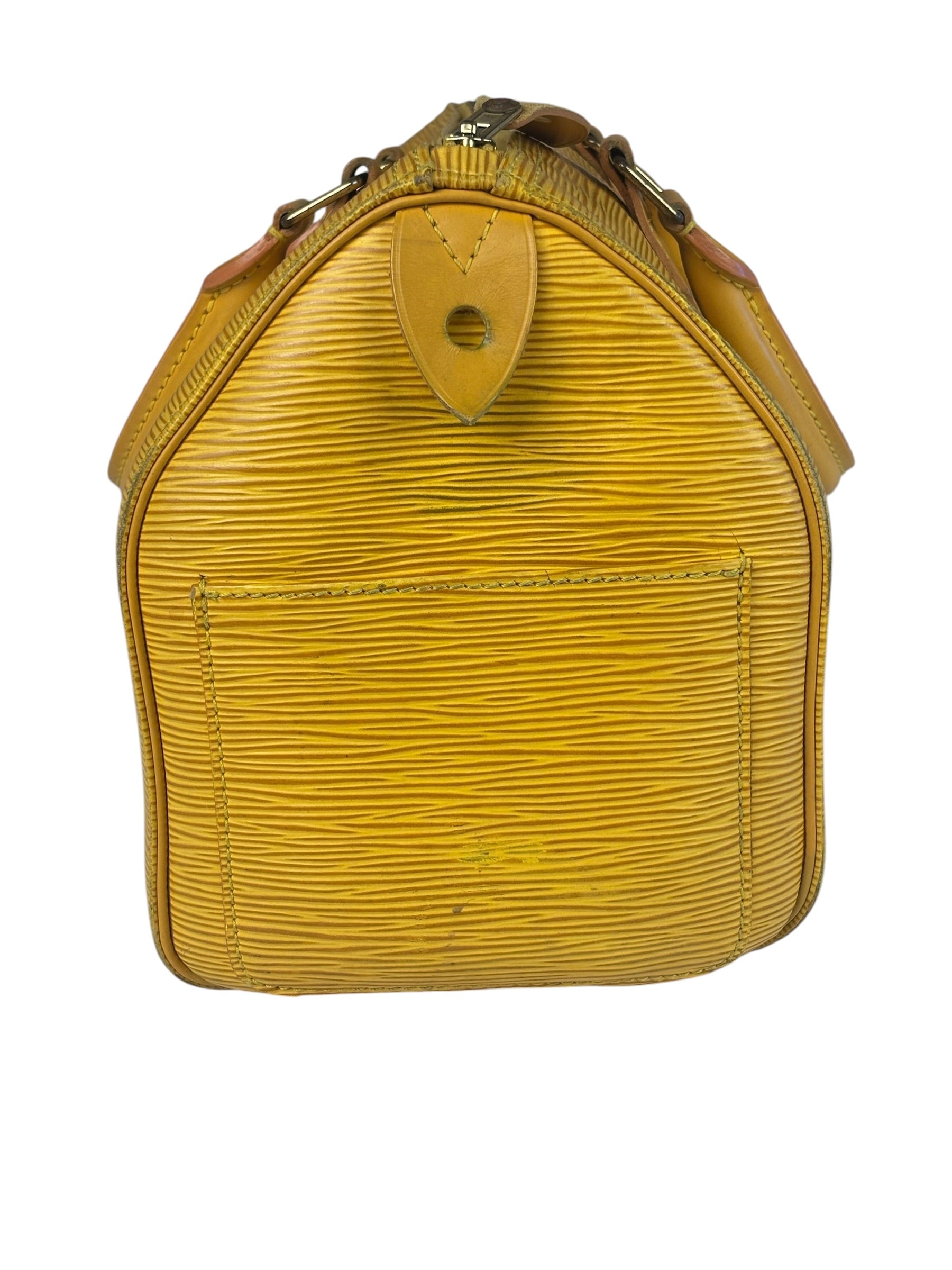 Louis Vuitton Yellow Epi Leather Speedy 25