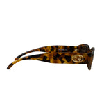 Gucci Vintage GG Havana Thick  Rounded Oval Sunglasses RX 2400/S