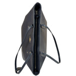 Coach Navy Crossgrain Leather City Zip Shoulder Bag