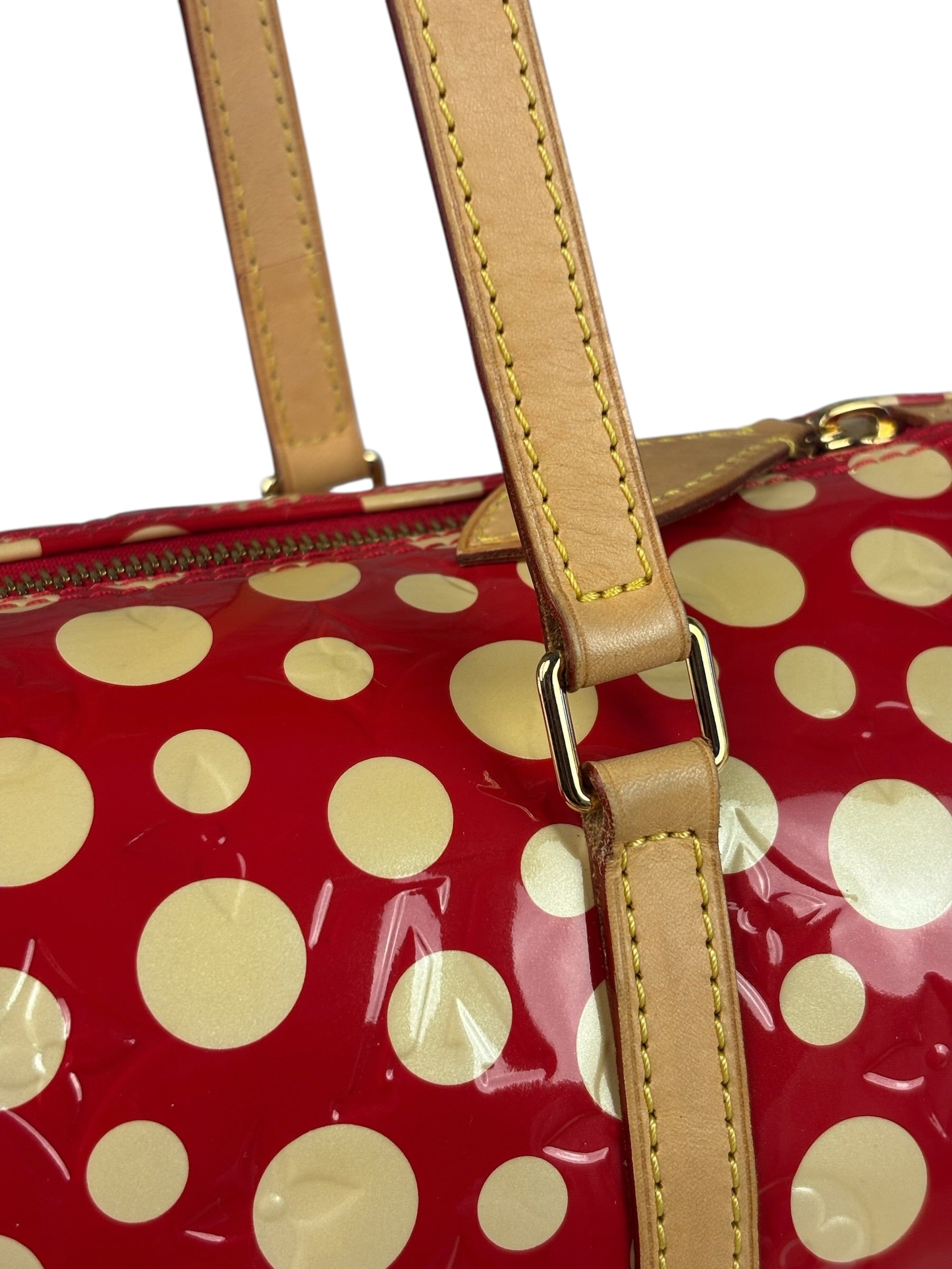 Louis Vuitton x Yayoi Kusama Red/Yellow Vernis Dot Infinity Papillon 30