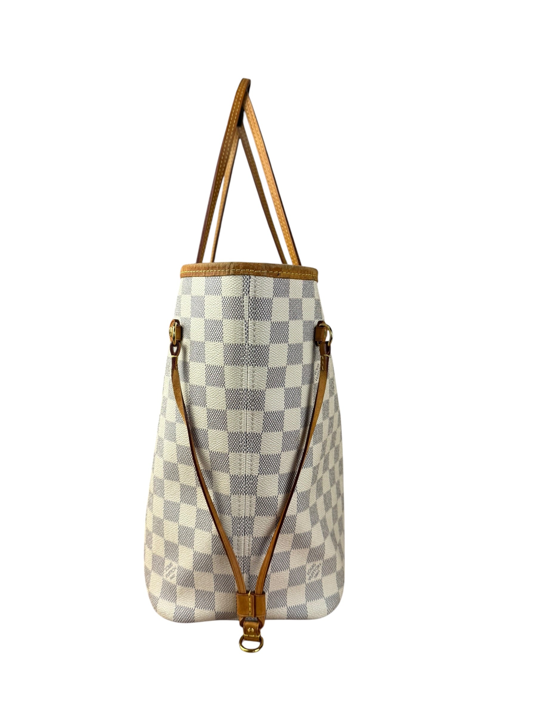 Louis Vuitton Neverfull MM Damier Azure Rose Interior w/ Pouch