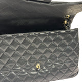 Chanel Black Quilted Caviar Jumbo Flap Bag 2021