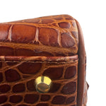 Yves Saint Laurent Vintage Croc-Embossed Leather Handbag