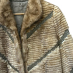 Vintage Brown Leather Lined Fur Coat
