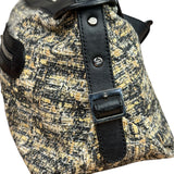 Chanel Black/Beige Tweed Clover Hobo Shoulder Bag '05-'06