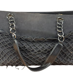 Chanel Vintage Canvas & Leather Chocolate Bar Fold-Over Tote Bag