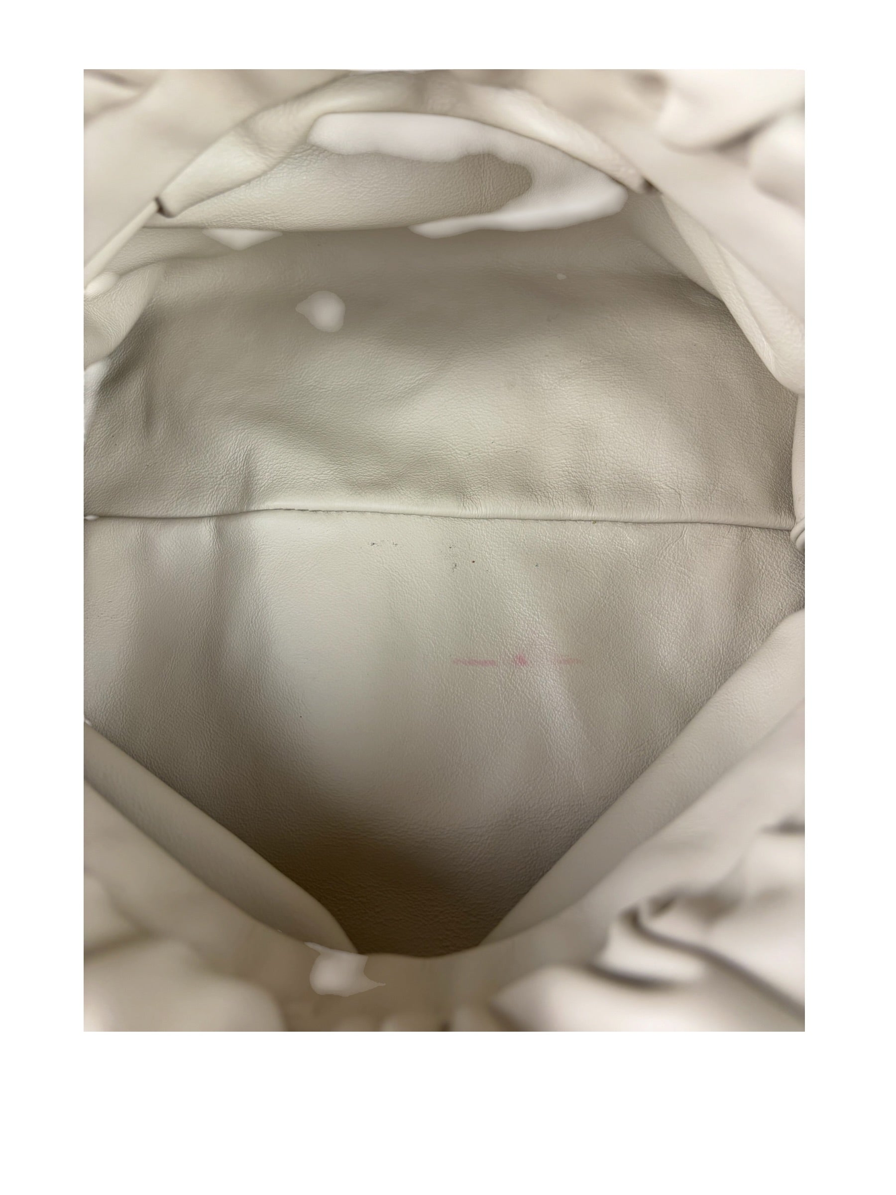 Bottega Veneta Cream Leather The Chain Pouch