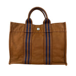 Hermes Brown Canvas Fourre Tout PM