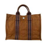 Hermes Brown Canvas Fourre Tout PM