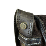 John Varvatos Suede Messenger Bag