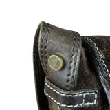 John Varvatos Suede Messenger Bag