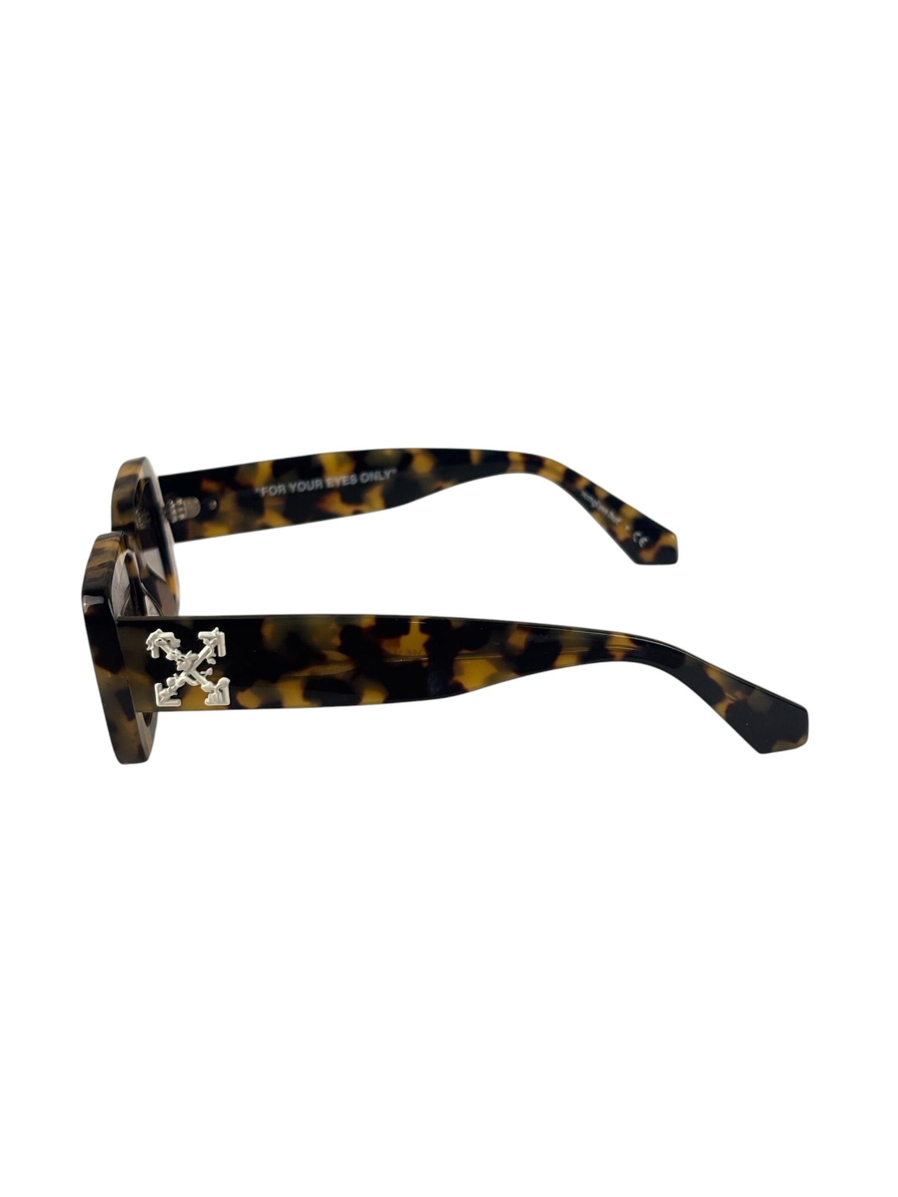 Off-White Tortoiseshell Rectangular C/O The Sun Sunglasses
