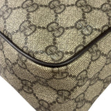 Gucci Brown Leather Trim Supreme Crossbody Bag