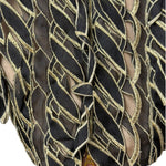 Loewe Gold/Black Multi-Layered Embroidered Ribbon Skirt