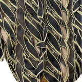Loewe Gold/Black Multi-Layered Embroidered Ribbon Skirt