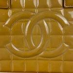 Chanel Vintage Patent Chocolate Bar Bowler Bag