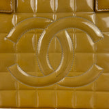 Chanel Vintage Patent Chocolate Bar Bowler Bag