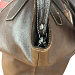 Vivienne Westwood Brown Leather Tartan Shoulder/Tote Bag