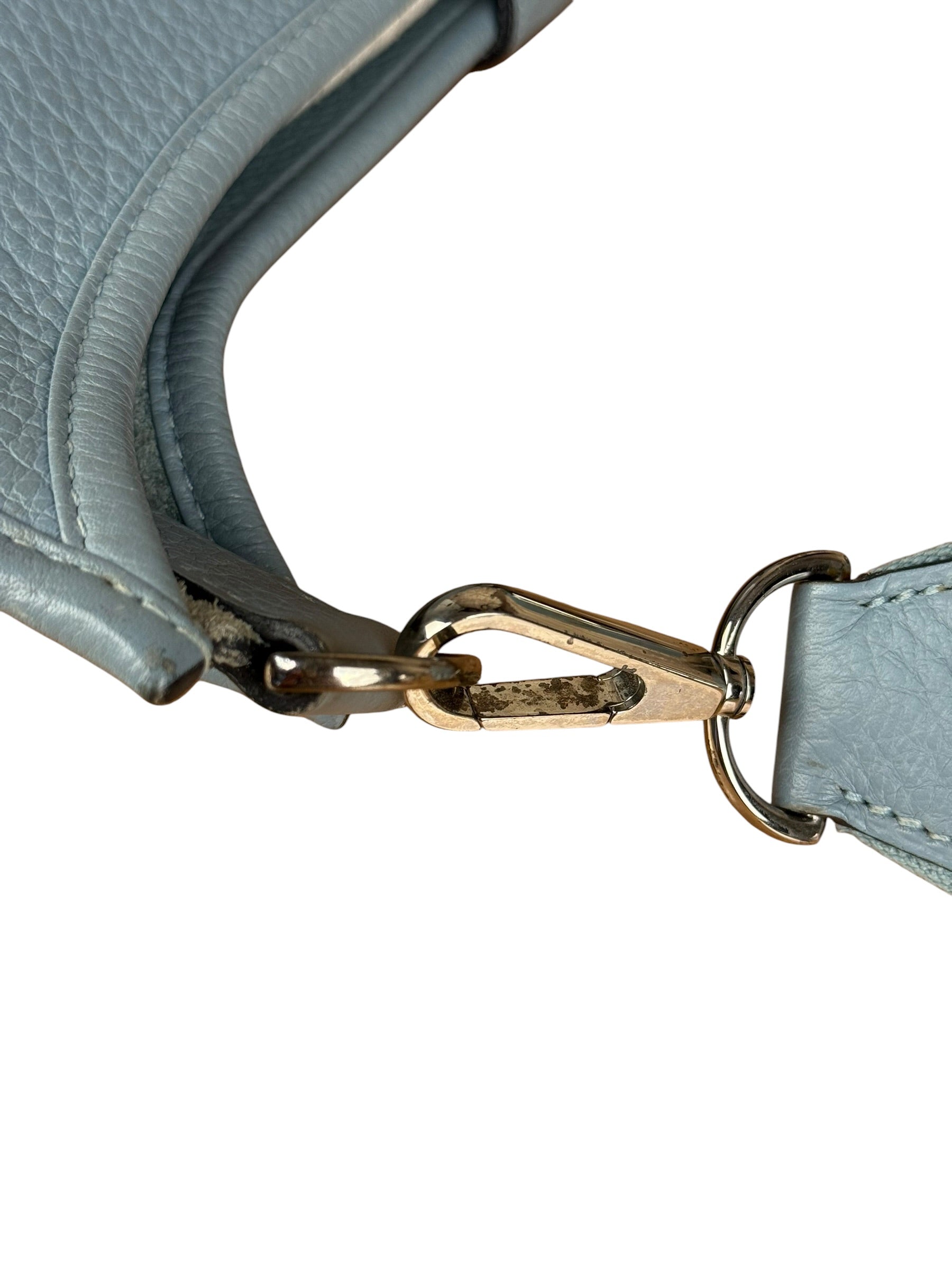 Hermes Evelyne Clemence Light Blue Leather Shoulder Bag