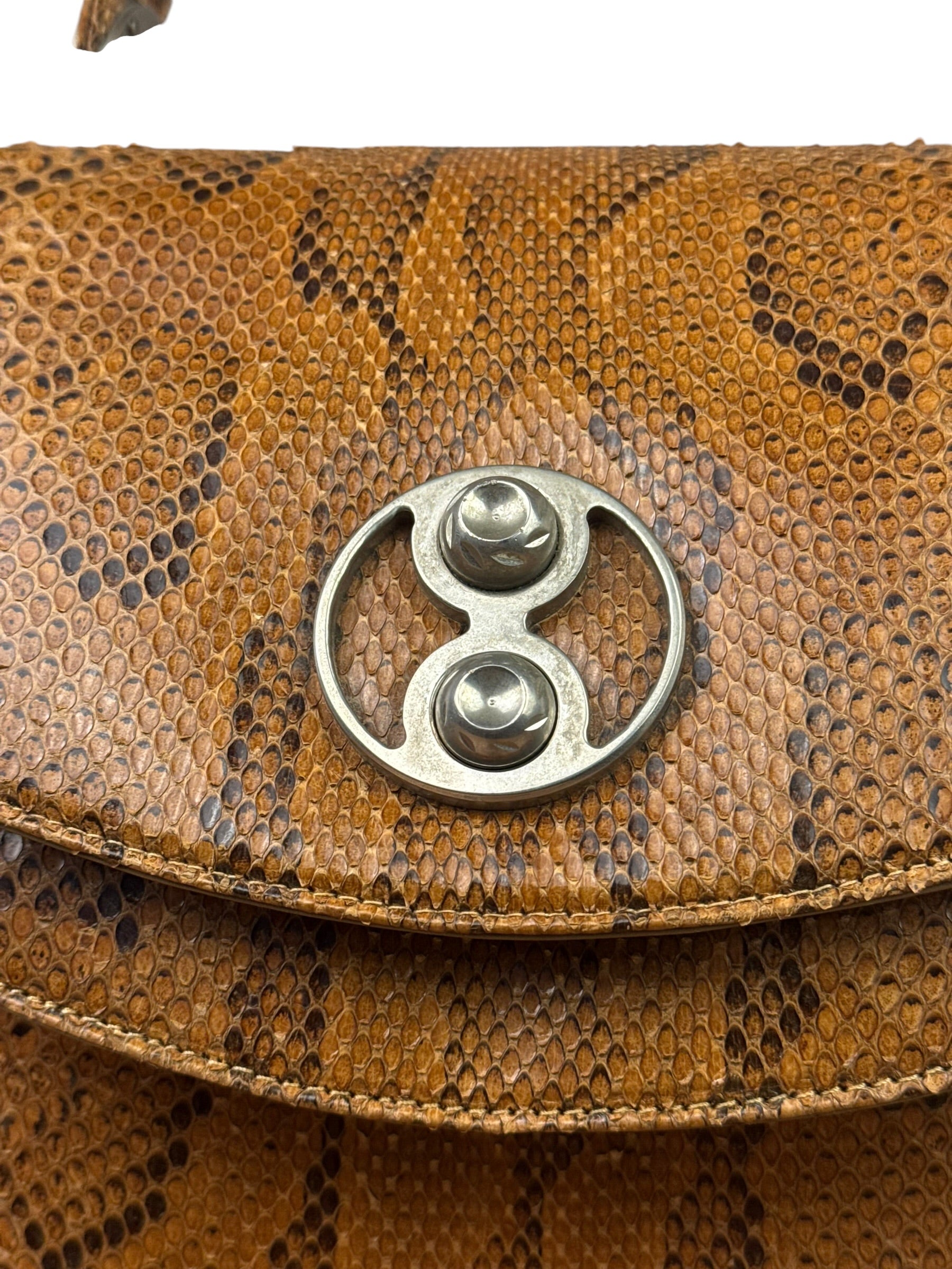 Vintage Snakeskin Top Handle Bag