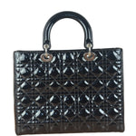 Christian Dior Black Cannage Quilted Leather Medium Lady Dior Handbag