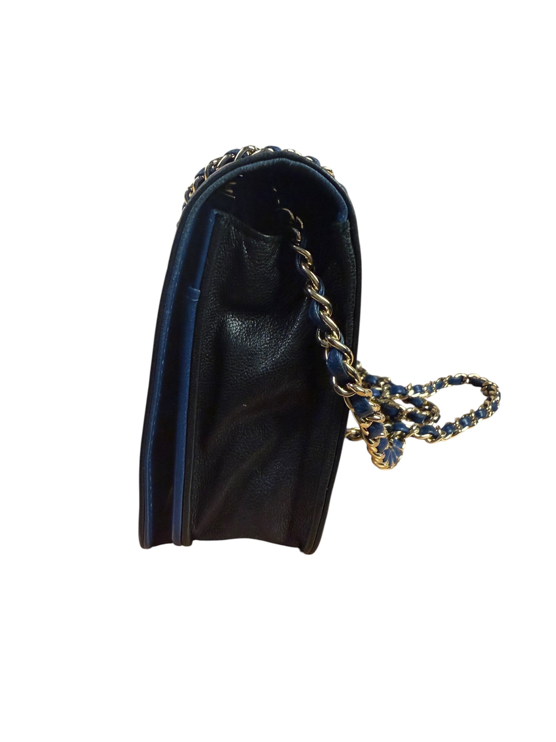 Chanel Bicolor Leather Mademoiselle Wallet On Chain 2017