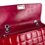 Chanel Red Patent Chocolate Bar Chain Flap Bag 2000