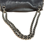 Chanel Black Classic Flap Tweed Shoulder Bag 2010