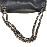 Chanel Black Classic Flap Tweed Shoulder Bag 2010