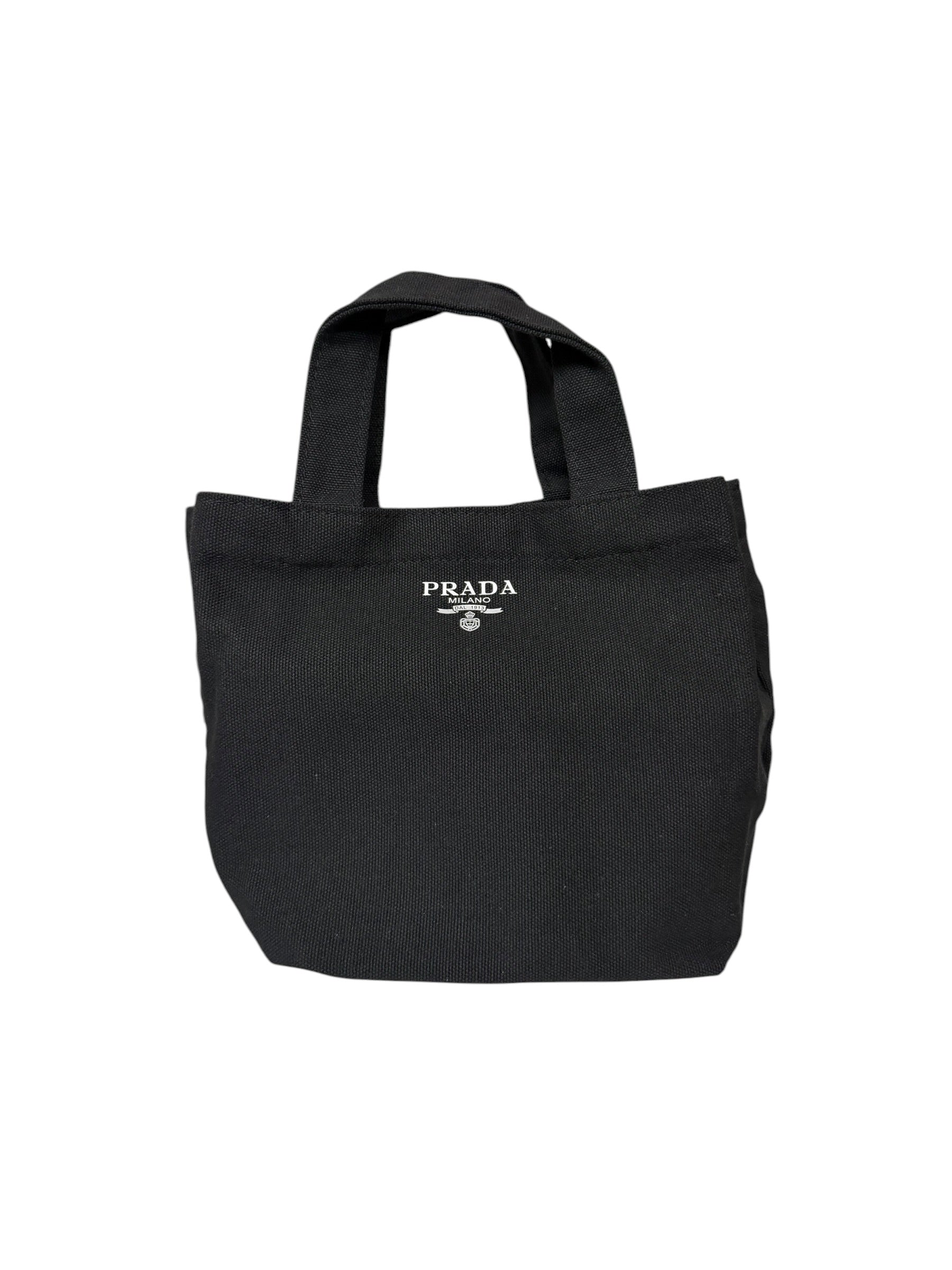 Prada Beauty Black Canvas Novelty Mini Tote
