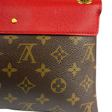 Louis Vuitton LV Monogram Red Leather Pallas Chain Bag