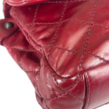 Chanel Red Quilted Calfskin Glazed Medium Duo Flap Bag 2012