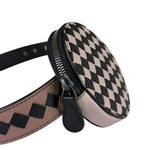 Bottega Veneta Black/Pink Intrecciato Round Around Belt Bag