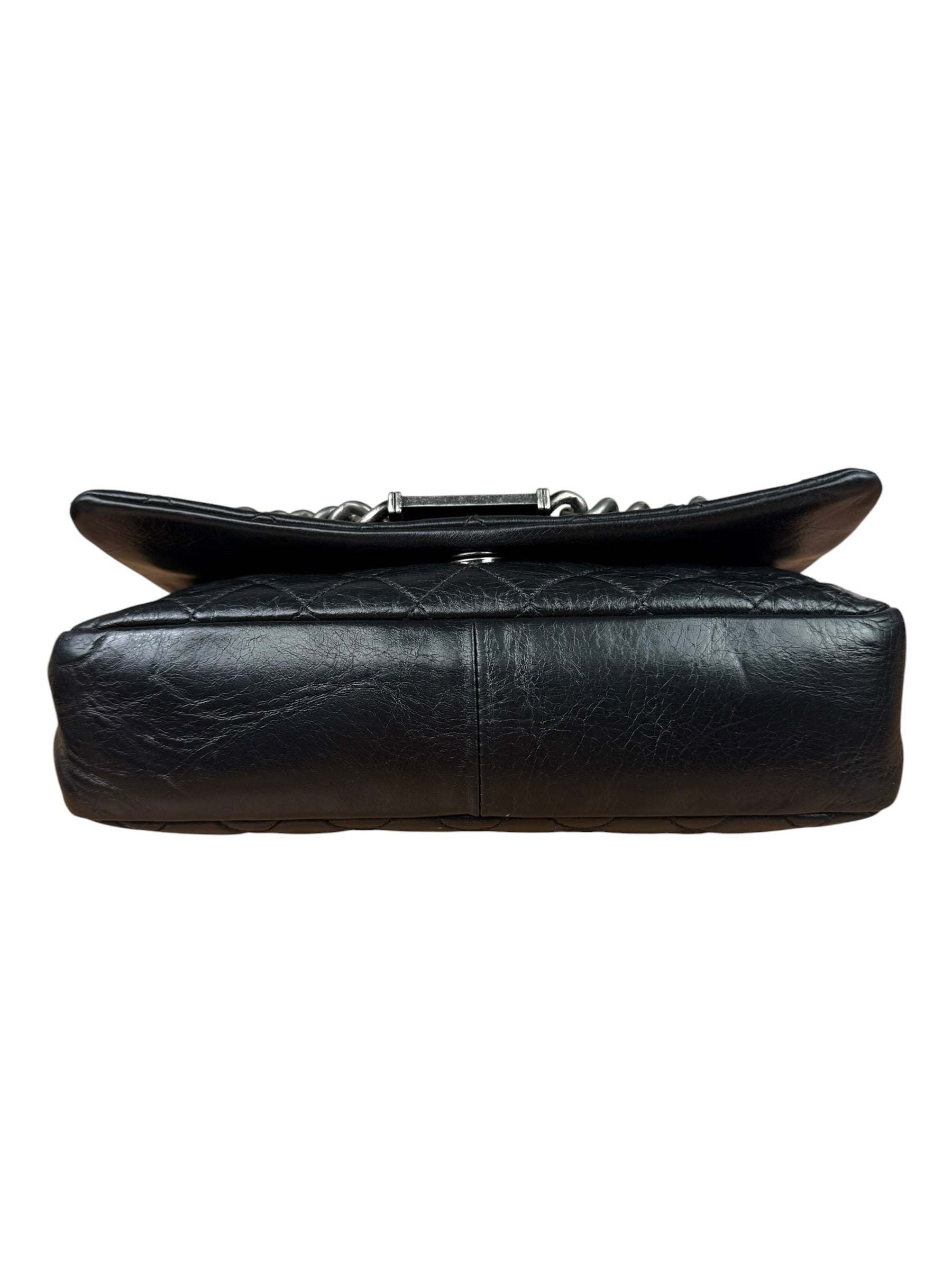 Chanel Black Leather Quilted Leather 31 Rue Cambon Flap Bag 2014