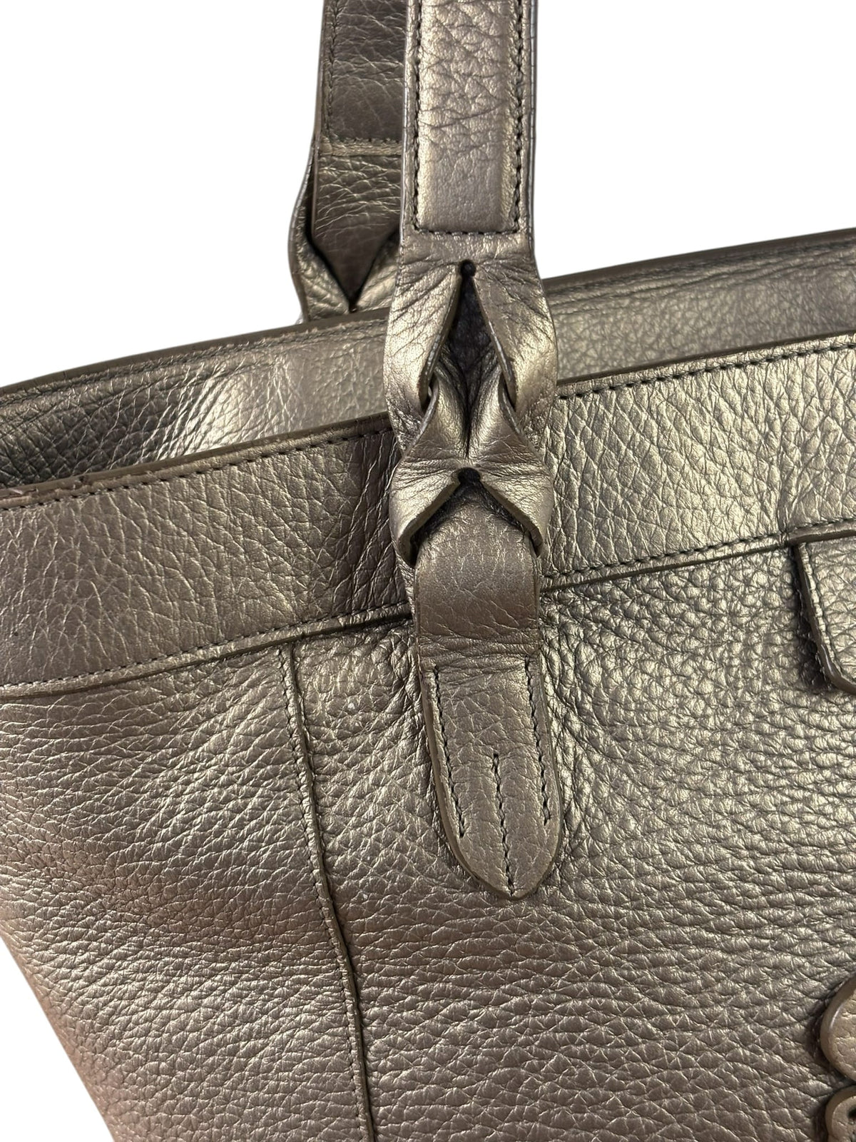 Loewe Anagram Metallic Leather Tote