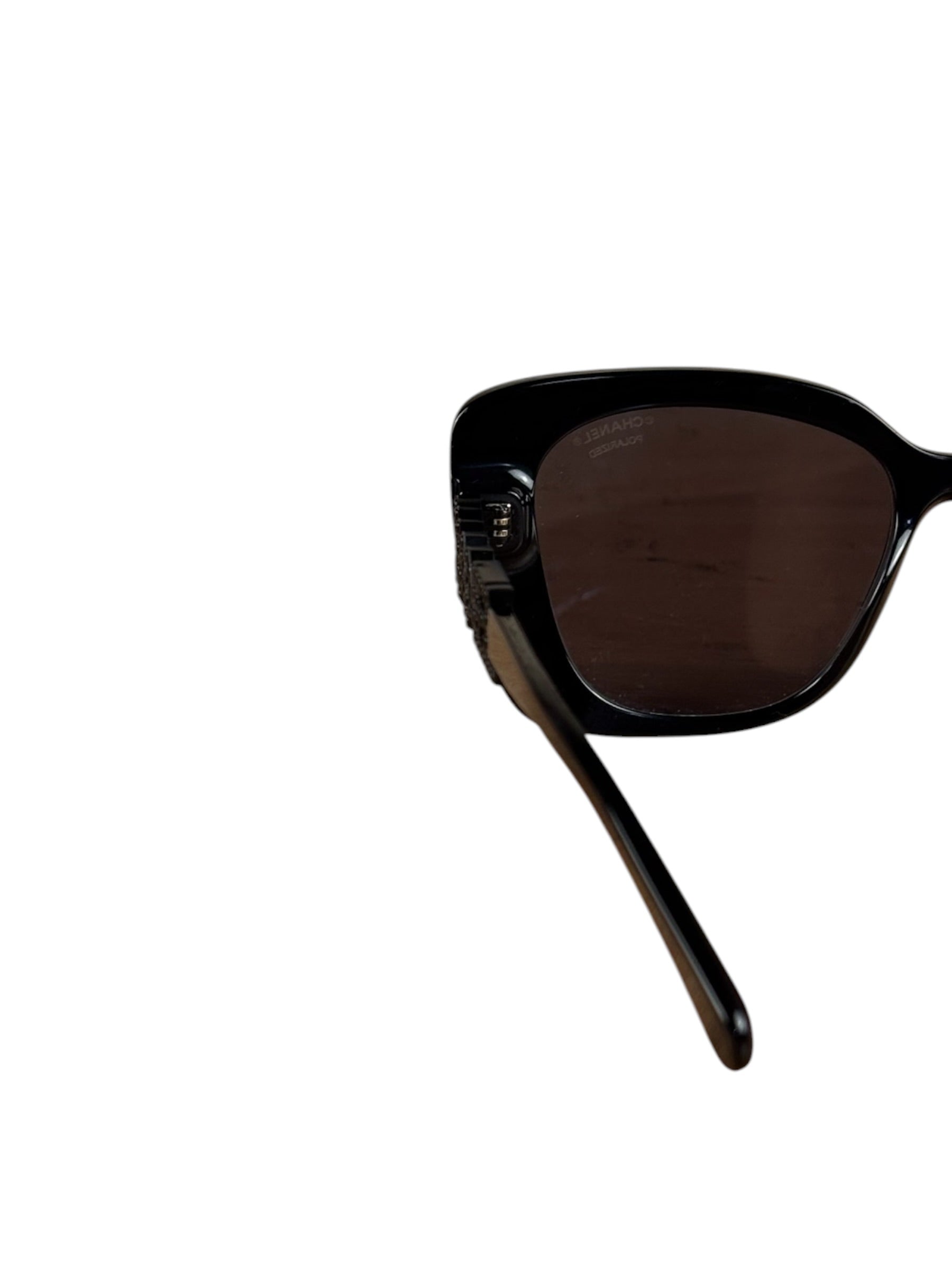 Chanel Rhinestone Logo Square Sunglasses