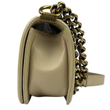 Chanel Beige Leather Boy Stingray Flap Bag 2013