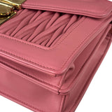 Miu Miu Pink Confidential Nappa Matelassè Leather Shoulder Bag