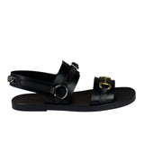 Gucci Black Cordovan Horsebit Sandals