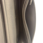 Chanel Grey Quilted Patent Leather Wallet-On-Chain 2012
