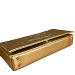 Chanel Gold Leather East West Shoulder Bag 2001